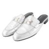 Great Sandals Silver Leather Women 38 191093Z Used
