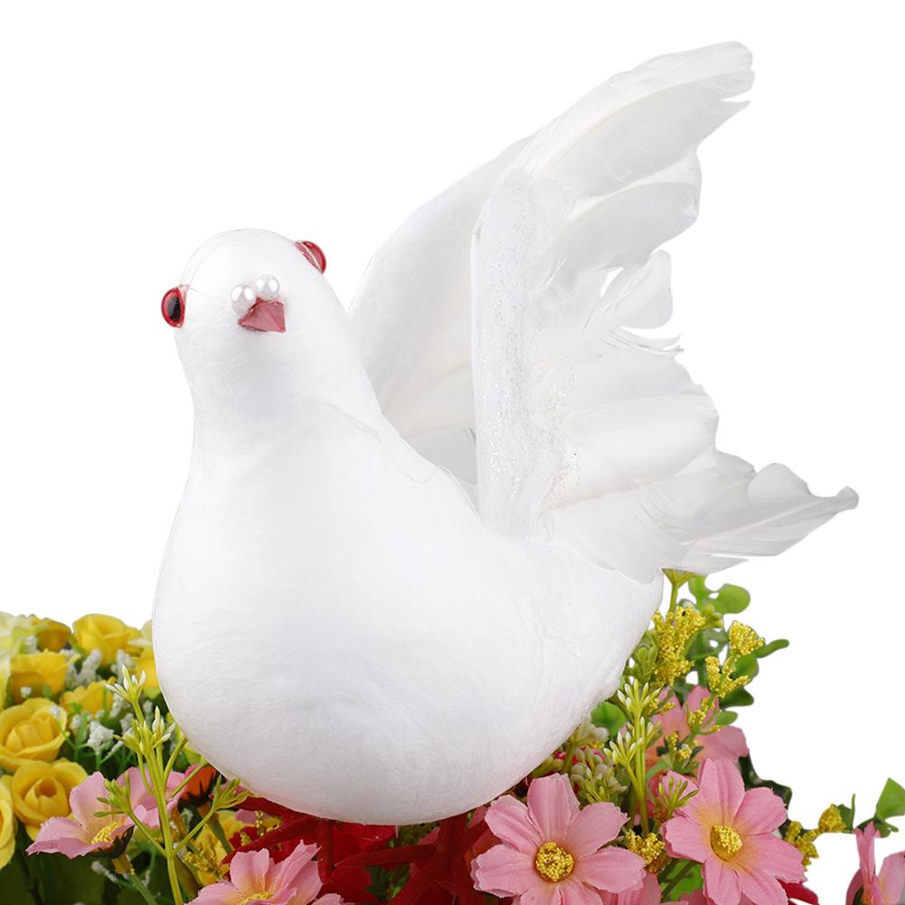 Artificial White Dove Fake Dove Ornament Home Decor Christmas Supplies Party Decorations