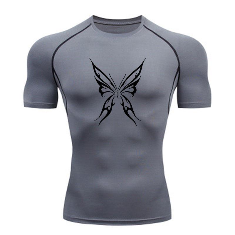 Men's Compression Athletic Workout T-Shirt, Stylish Tribal B