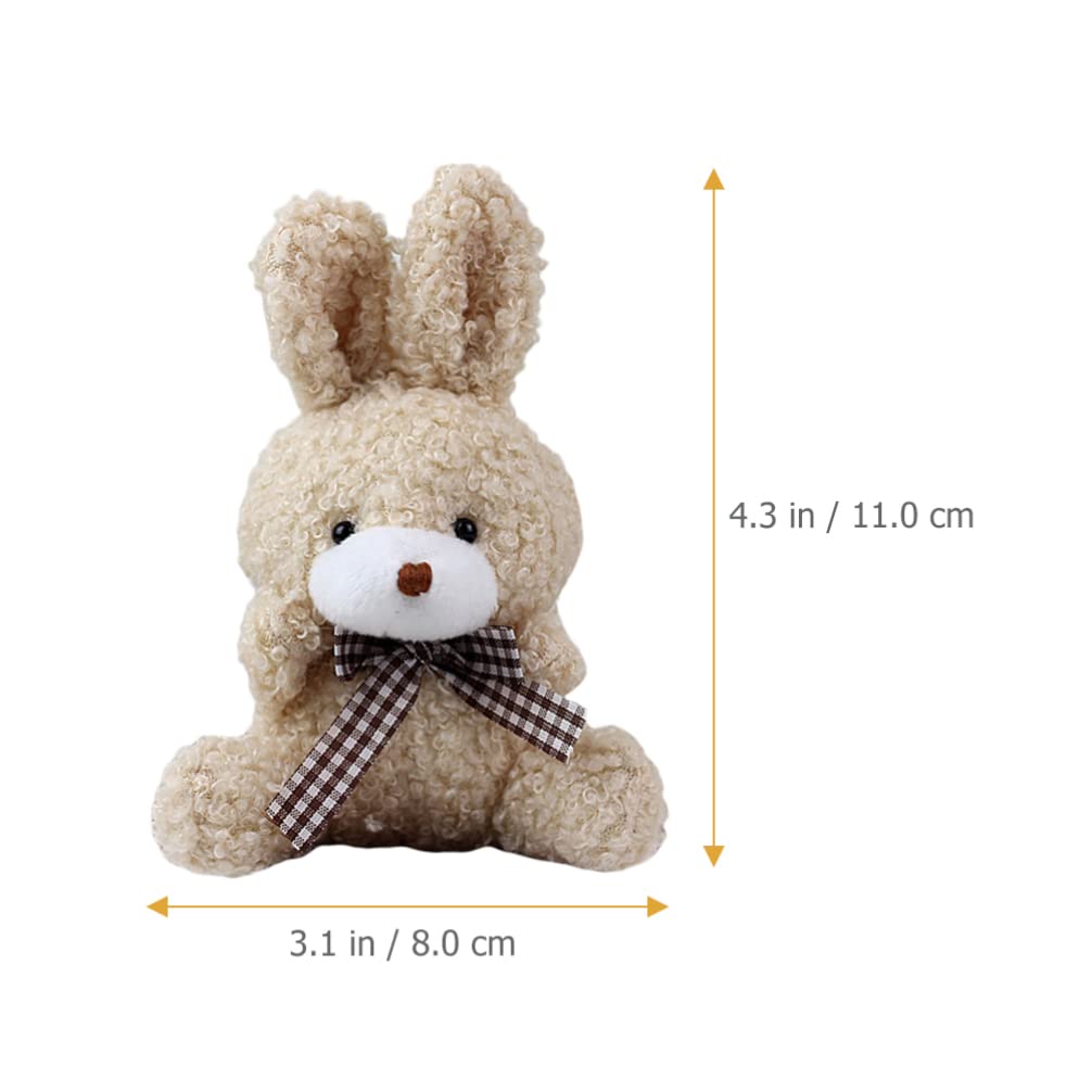 HEMOTON Mini Rabbit Stuffed Animal Party Small Plush Animal Birthday Day Easter Plush Fillers 12-Piece Keychains, Favors, Keychains, Gifts,