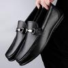 Fashion Men's High Quality Genuine Leather Loafers Handmade Men Walking Shoes Moccasins Walking Men Flats New Casual Male Work Shoes