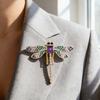 Elegant Brooch Multifunctional Accessory Dragonflies Badge Sparkling Brooch Suitable for Fashion Enthusiasts Present