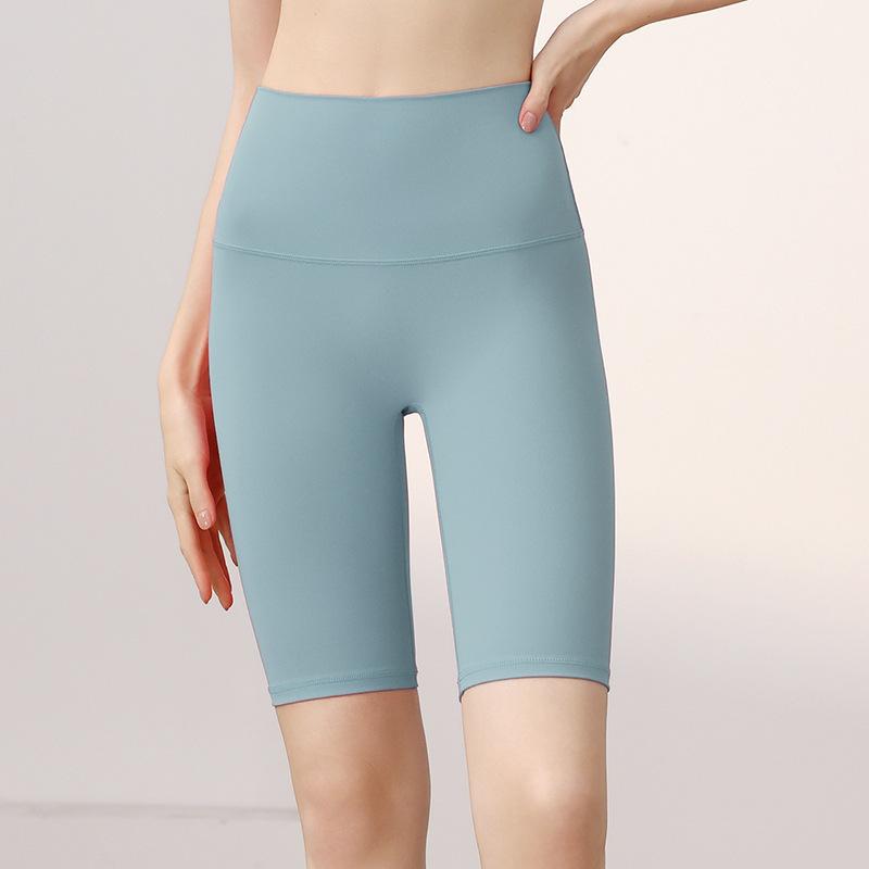 Sports Shorts, Yoga Five-point Pants, Women's High Waist, Hip Lift, Tight Body Wear, Fitness Pants, Running Cycling Pants, Nylon