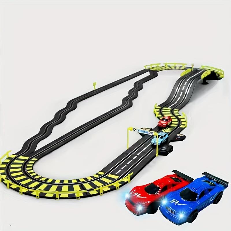 2 Player Racing Track Toy Set - Assembly Vehicle Toy for Christmas Halloween Gift