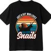 T-Shirt Herren Training Damen T-Shirt Grafik Nur Ein Typ Der Schnecken Liebt Klassisch Für Unisex T-Shirt Grafik Trainings-Tops