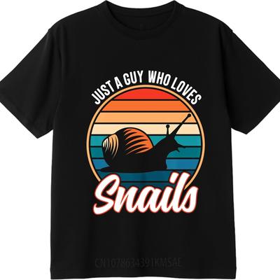T-Shirt Herren Training Damen T-Shirt Grafik Nur Ein Typ Der Schnecken Liebt Klassisch Für Unisex T-Shirt Grafik Trainings-Tops