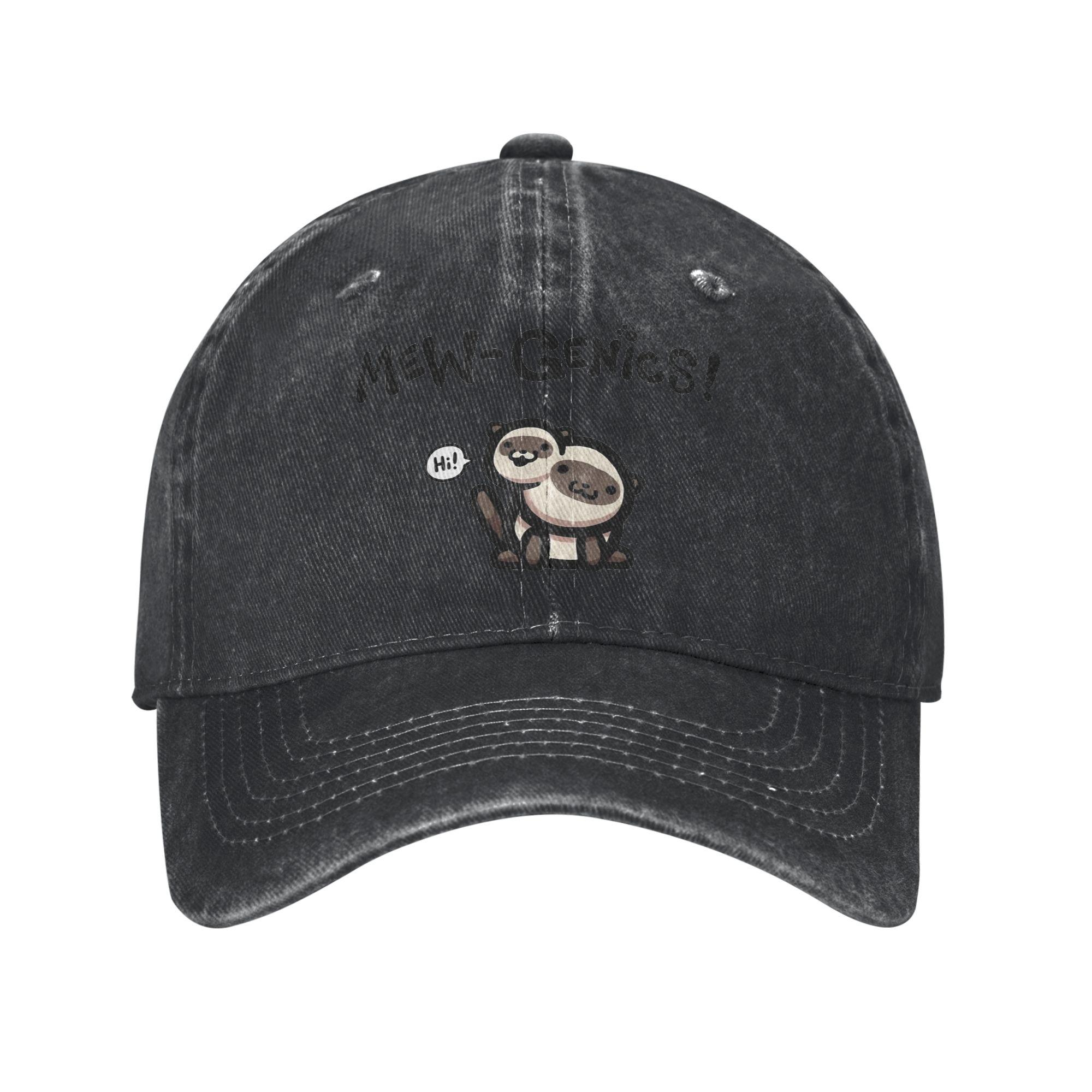 

Mewgenics Two-Headed Cat Men Women Baseball Caps Distressed Denim Caps Hat Vintage Summer Adjustable Fit Snapback Hat One Size чёрный