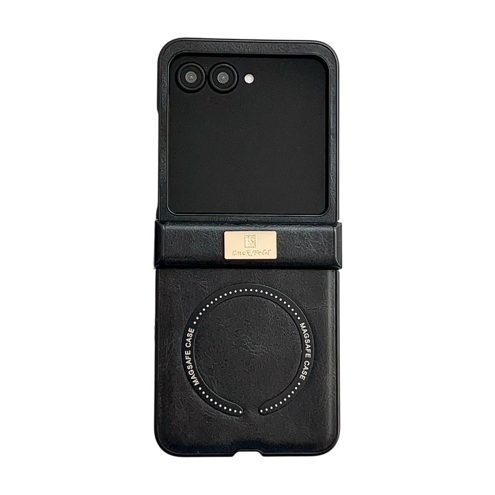 Für Motorola Razr 60 Ultra Hülle Luxus PU-Leder Magnetisch Kabelloses Laden Schutz Rückseite Abdeckung Für Moto Razr 60 50 Ultra Schale