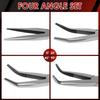 1/4Pcs Needle Nose Pliers Set 11 Inch Carbon Steel Long Nose Pliers Set with Nonslip Handle for Narrow Space Mechanic Car Repair