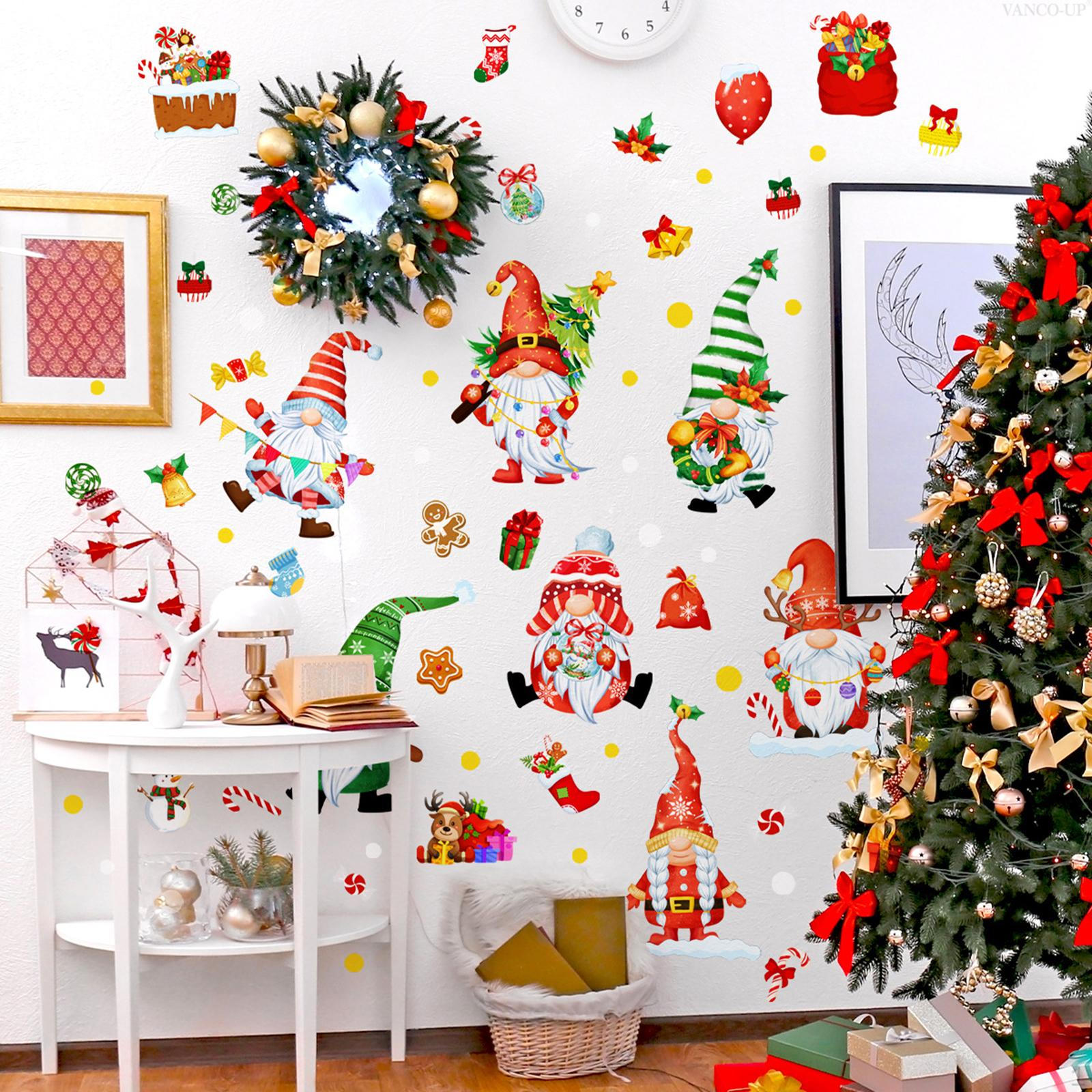 

Christmas Elf Wall Decal, Gnome Sticker, Removable PVC, Large Size, Decoration, for
