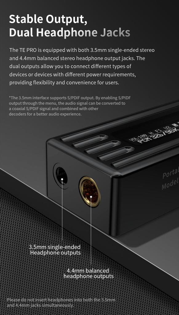 TRN TE Pro Kompakter Smartphone-Verstärker CS43198 Tragbarer Kopfhöreranschlussverstärker, DAC, [High-Resolution-Unterstützung] 32-Bit/768kHz DSD256, Chip, Verstärker,