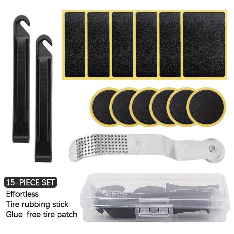 

Bicycle Glue-free Tire Repair Piece, Tire Pry Rod Repair Set, Bicycle Quick Tool Set Box