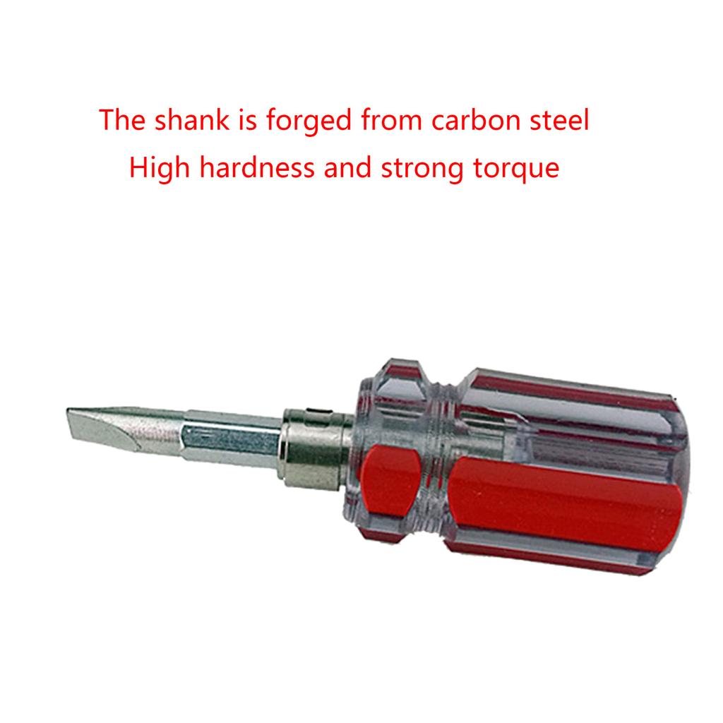 Pack of 2 Mini Double Use Screwdrivers Portable Design for Everyday Use and Emergency Repairs Flathead and Crosses Head