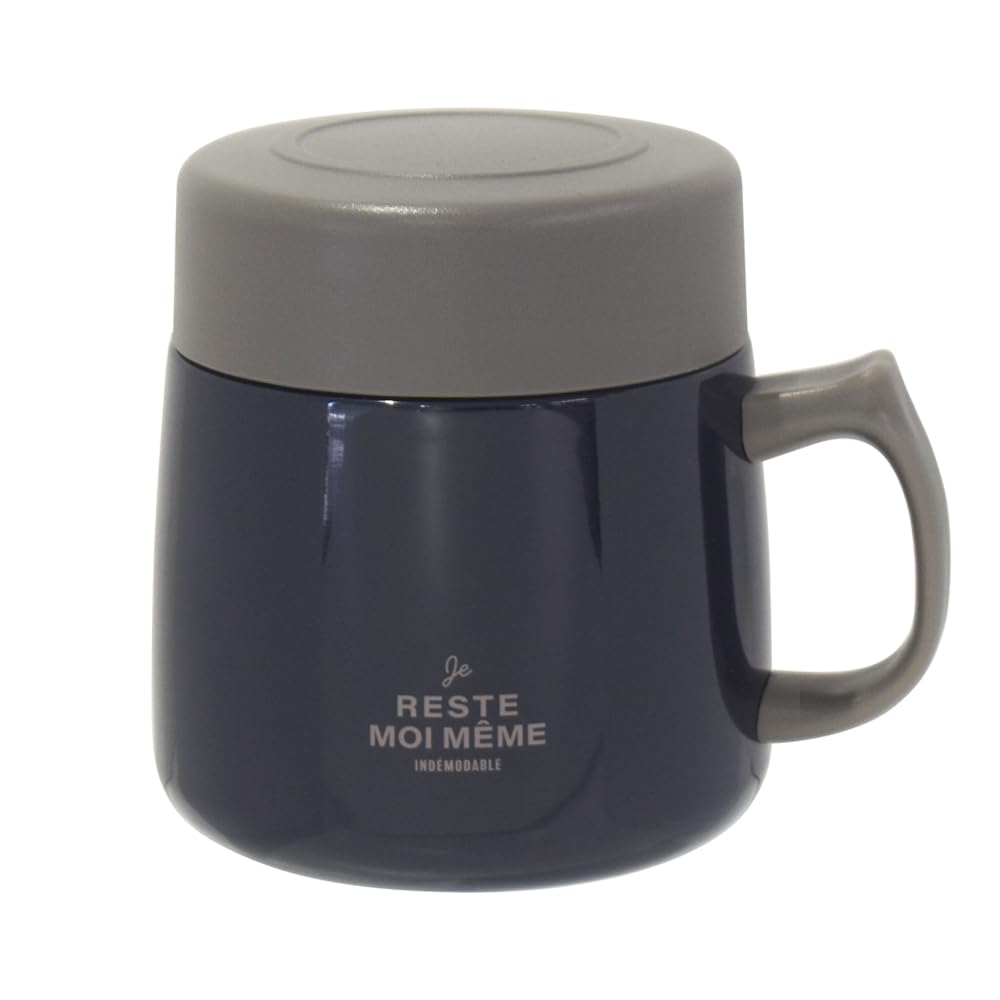 Sabu Unimore Stainless Steel Soup 410529 Mug, Navy, 320mL,