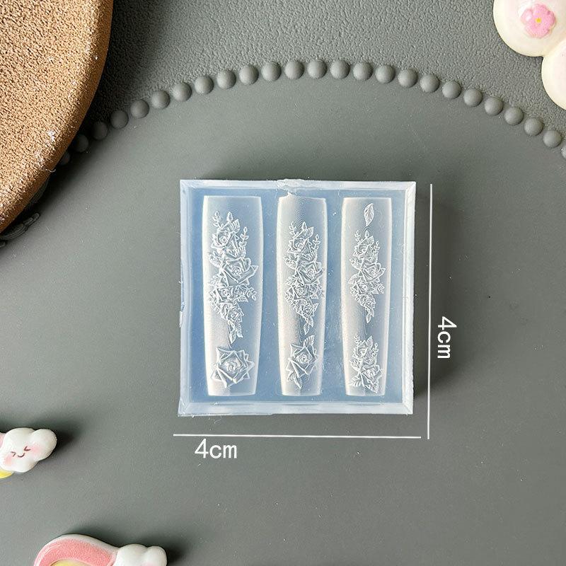 3D Fruit Silicone Nail Mold Sweet Flower Petals Fairy Nails Templates Diy Nail Art Decor Manicure Template For Nail Charms