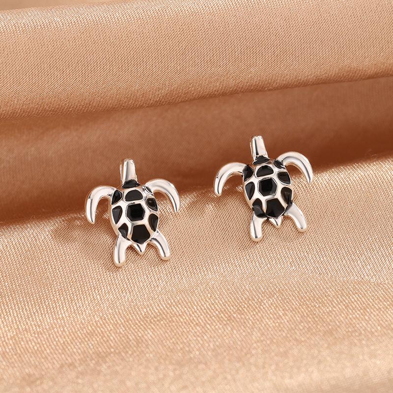 New Fashiona Prsonality Turtle 925 Sterling Silver Cute And Versatile Animal Earrings  E274 серебряный