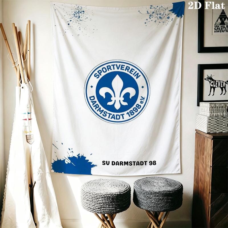 Fc Olympia Darmstadt Wandteppich Ästhetischer Wandbehang Bedruckte Stoffdecke Dekorative Wandteppiche für Schlafzimmer Wohnzimmer Heimdekoration