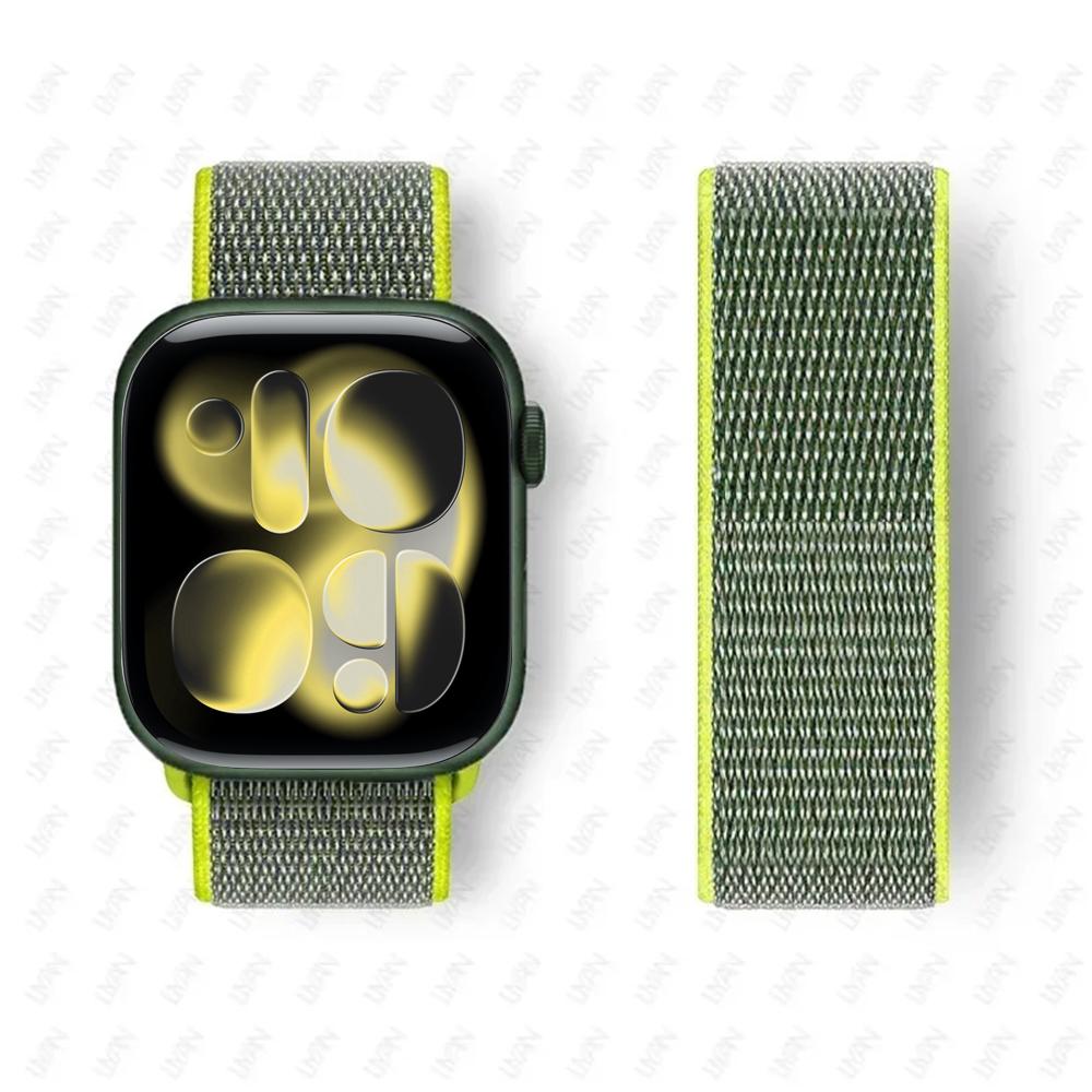 

Nylon loop Strap For Apple Watch Band Ultra-3-2 49mm 44mm 46mm 42mm 45mm 41mm Sport Bracelet iwatch Series 10-11-9 8 se 7 6 5 4 44-45-49-S11-10 46mm