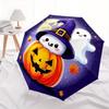 1pc Witch Ghost Adorable Cartoon Pattern Automatic Umbrella is Fashionable and Good-Looking, a Portable 3-Fold Umbrella, Suitable for Travel and