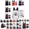 Anime Style Three-piece Backpack Set For Kids With Geometric Pattern And Pencil Case