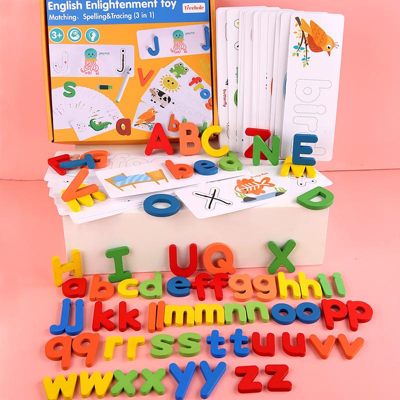 

Раннее образование Игра на правописание слов Детское просвещение Познание 26 английских букв Регистр Карточка со словом Практика правописания