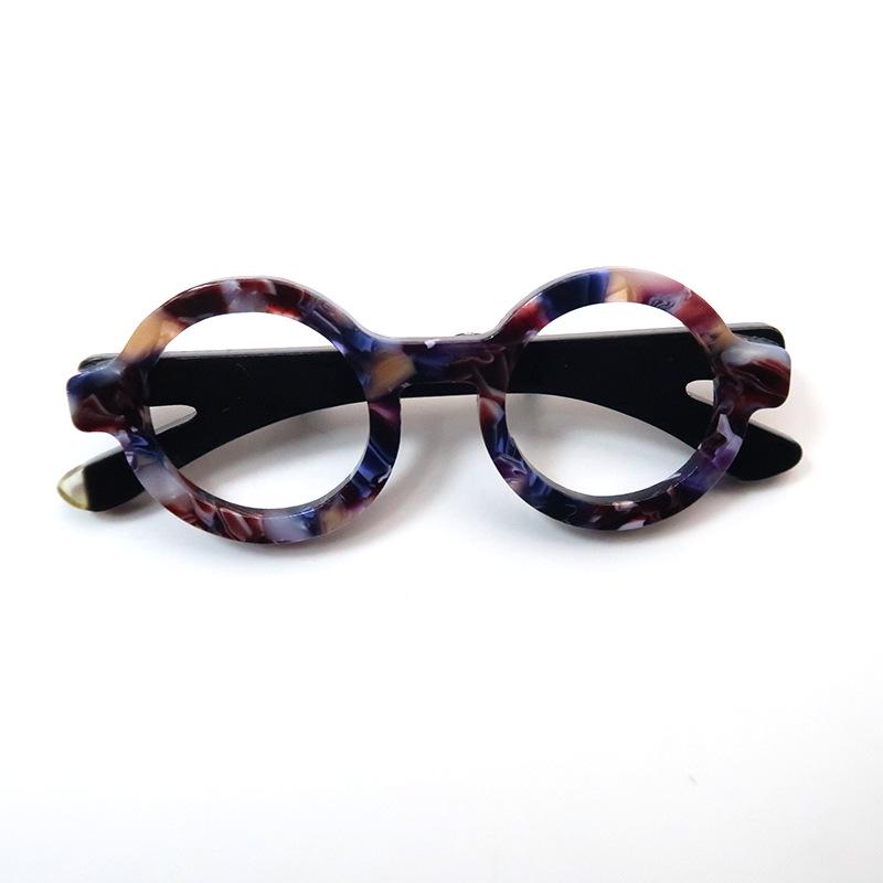 Yi'ai Bestseller: European-American Eyeglass-Shaped Acrylic Brooch - Unique Style Corsage Accessory