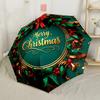 Christmas Magic Scene Outdoor Automatic Umbrella Compact 8-Rib Lightweight Compact Design Travel Essential Elegant Umbrella Wedding Party Gift