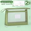 Dual-Layer Zippered Mesh File Bag for Students