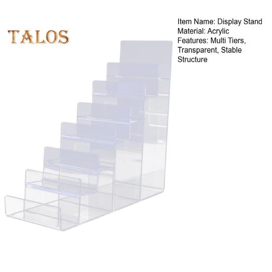 Purse Display Stand Wallet Handbag Organizer Trapezoidal Multi Tiers Jewelry Riser Display Rack Cosmetic Perfume Sunglasses Acrylic Display Shelf