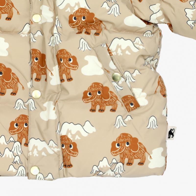 Mini Rodini Kids Jacket Hooded Puffer Mammoths Aop 2571011413