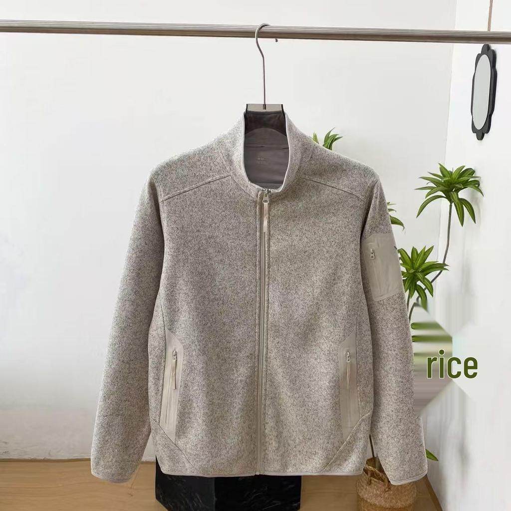 Men's Outdoor Autumn/Winter Stand Collar Fleece Jacket - Style 7175