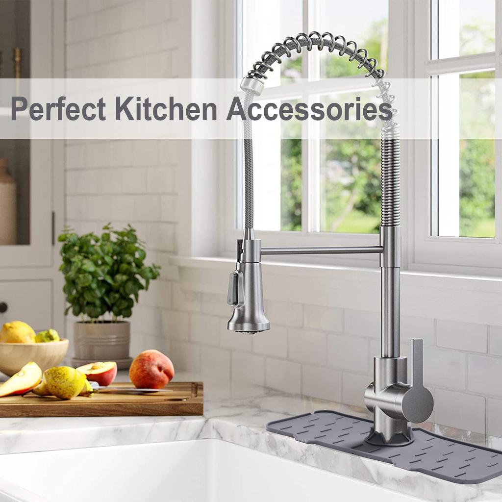 Kitchen Sink Splash Guard Silicone Faucet Handle Drip Catcher Tray Faucet Absorbent Mat Sink Protectors for Kitchen Sink Sink Mat for Bathroom Farm