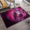Anime Demon Girl Print Area Rug, Fantasy Game Character Non-Slip Floor Carpet for Bedroom