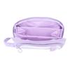 Pen Bag Large Capacity Students Handheld Portable 3 Compartments Travel Storage Organizer Purple