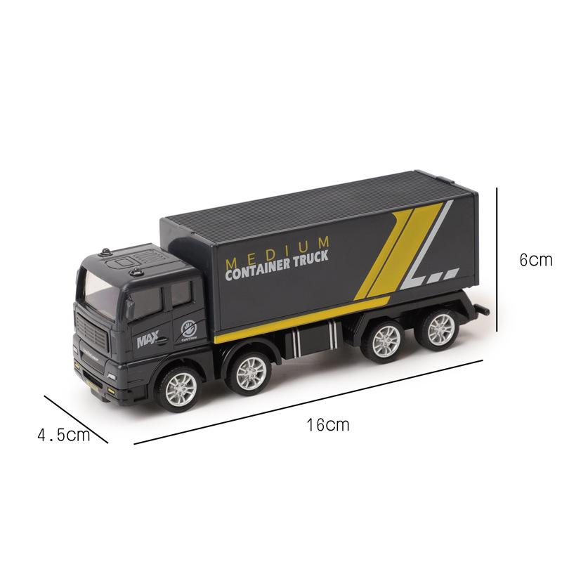 Pull Back Container Truck Toy Freight Vehicle Model Educational Game Gift for Boys Kids Children