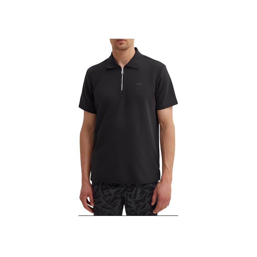 adidas Oryginalne Essential Trefoil Essentials Waflowa Koszulka Polo Męska Koszulki Polo Czarna IW5803