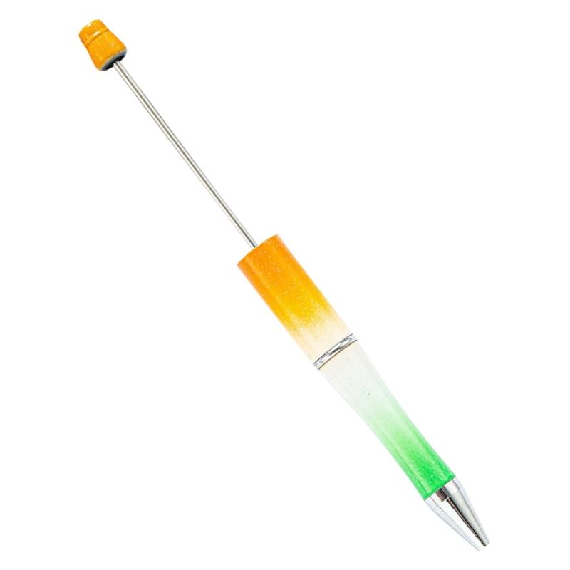 5PCS Beaded Ballpoint Pen Retractable Ballpoint Pen Decompression Pen Toy