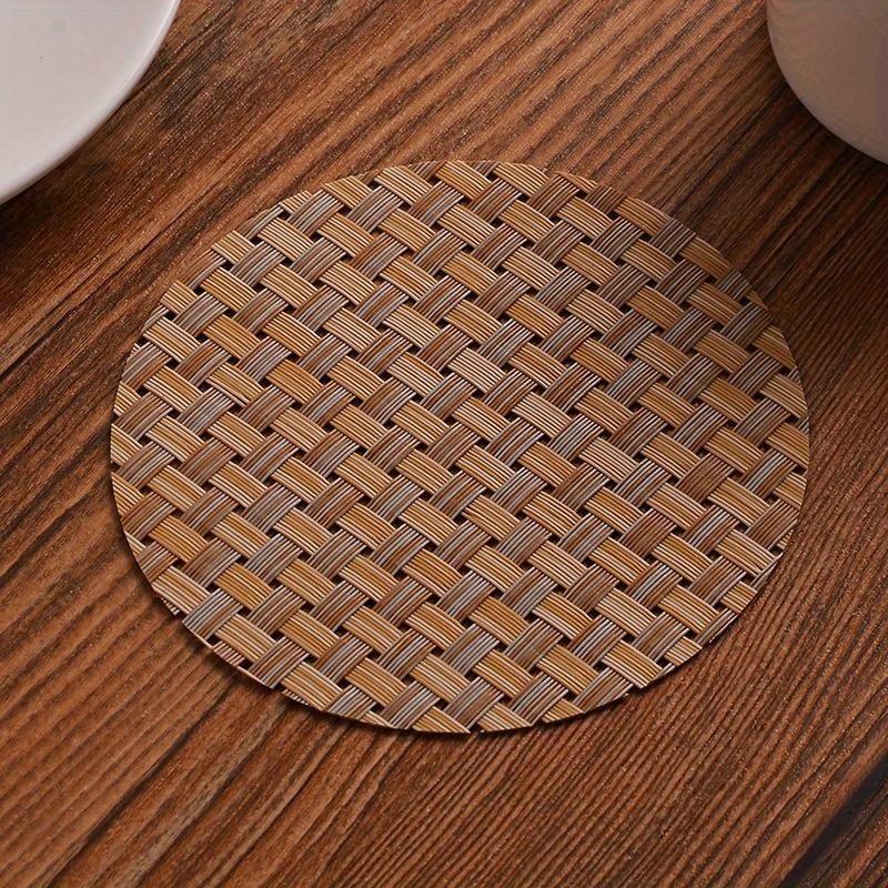 1PC PVC tkane podstawki do kubków restauracyjnych podkładka izolacyjna izolacja cieplna wody antypoślizgowa mata stołowa