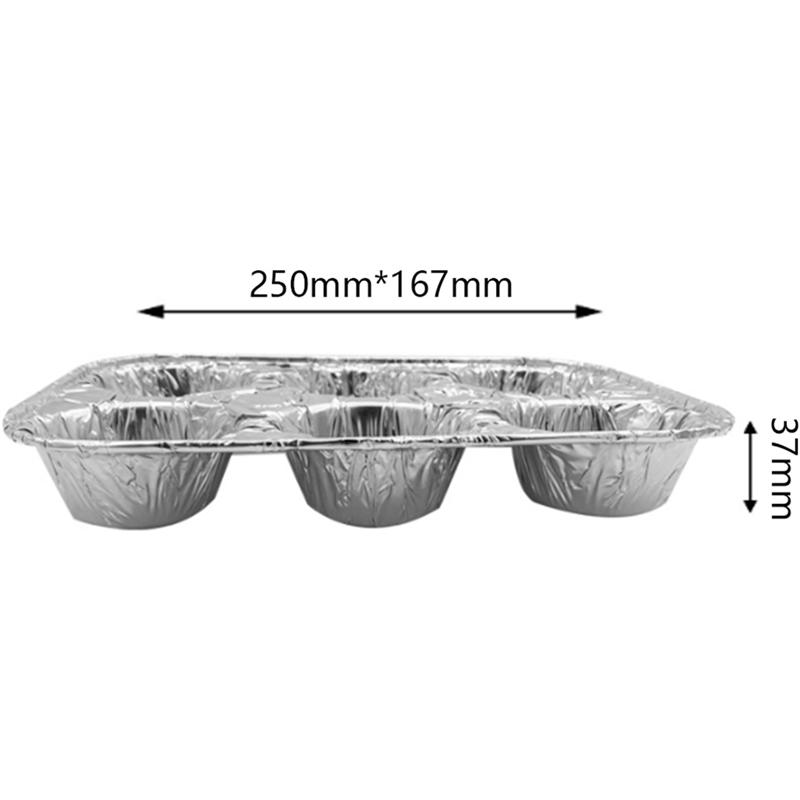 Good-20 Pack 6-Cup Aluminum Muffin Pans Cupcake Aluminum Pans Accessory Parts Favorite Muffin Size For Baking Cupcakes