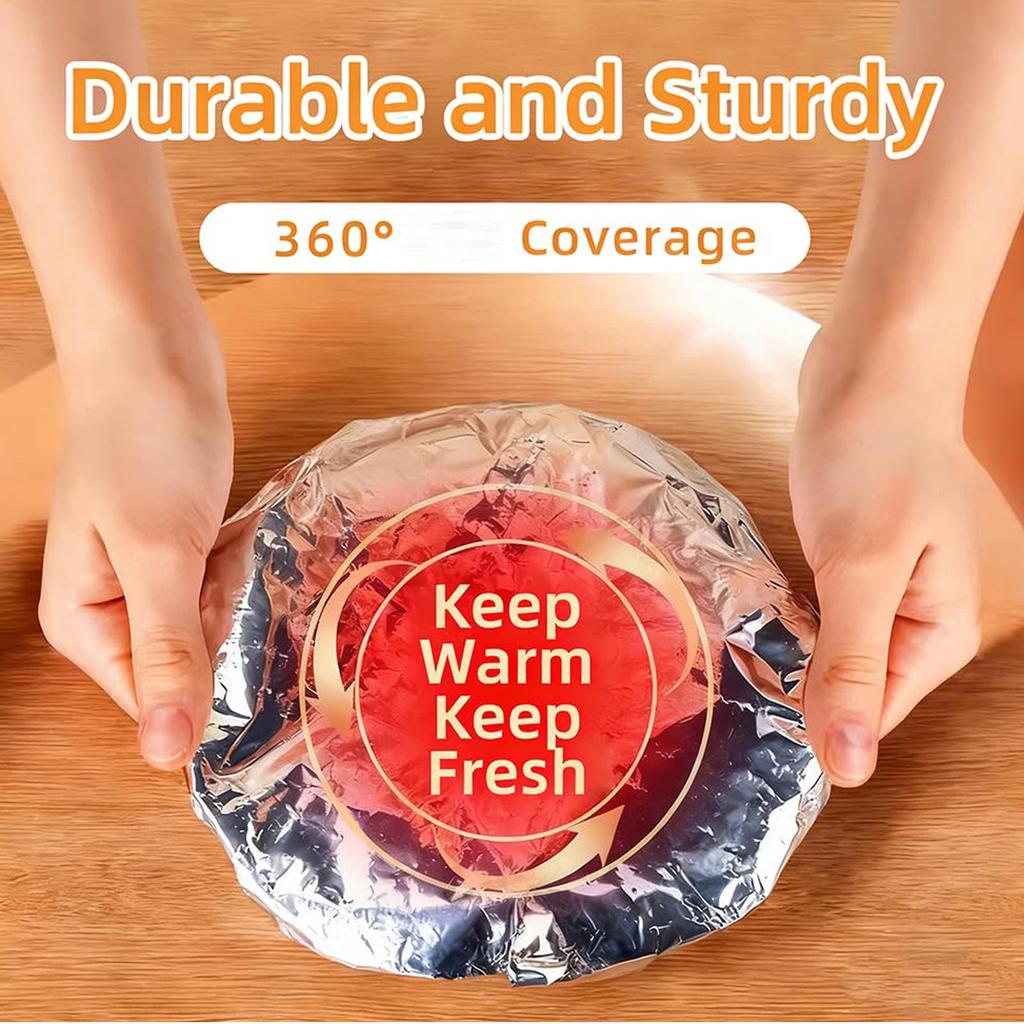 50 Pièces Couvercles de Bol Réutilisables en Feuille d'Aluminium Isolation Thermique et Conservation de la Chaleur Qualité Alimentaire Four Emporter Pique-nique Couvercles pour Aliments