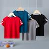 Children's Summer Quick Drying Sports Short Sleeve Color Joker Casual Shirt Boys Girls Running