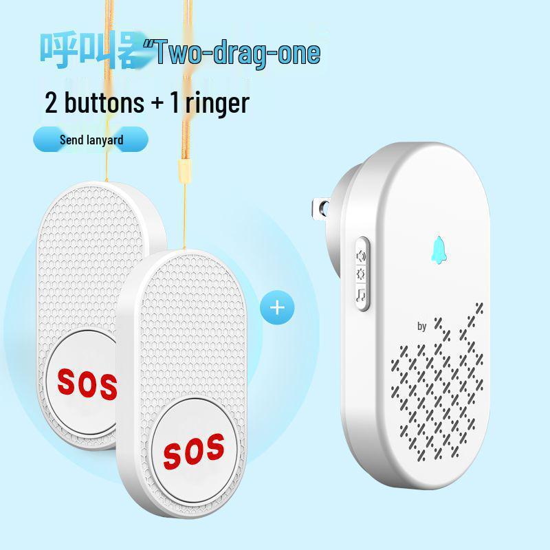 Wireless Long-Range Smart Doorbell with Electronic Remote, Plug-Free, Volume Control, and Senior Call Button