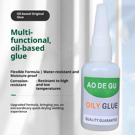 50G Oily Glue with Dropper High Strength Strong Adhesion Universal Glue Fast Cure Instant Bonding Welding Glue for Metal Wood Ceramics Faux