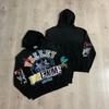American retro ValeForever washed old hot diamond pure cotton short sleeve high street tide brand star T-shirt sweater