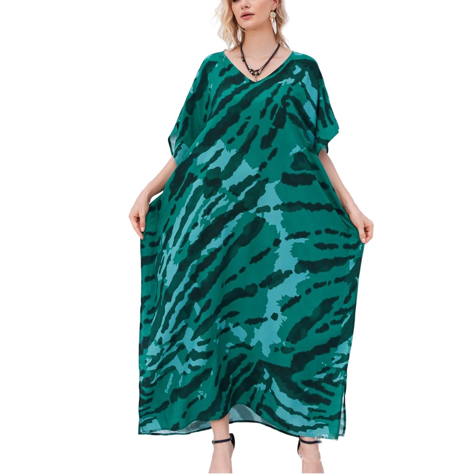 

Пляжна сорочка з барвистим квітковим принтом у бікіні для відпустки One Size