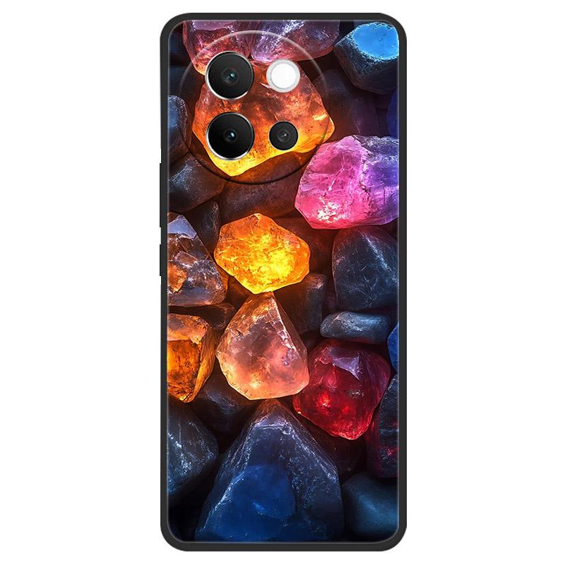For Vivo V40 Lite 5G Case Marble Soft Matte Silicone Back Cover For Vivo V40 Lite V40Lite Full Coverage Phone Shell 6.78" Coque