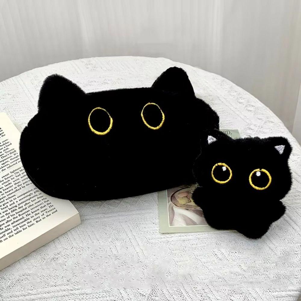 Animal Cat Pencil Case Cute Design Zipper Closure Black Cat Pen Bag Soft Touch Cartoon Stationery Storage Bag Cosmetic Bag