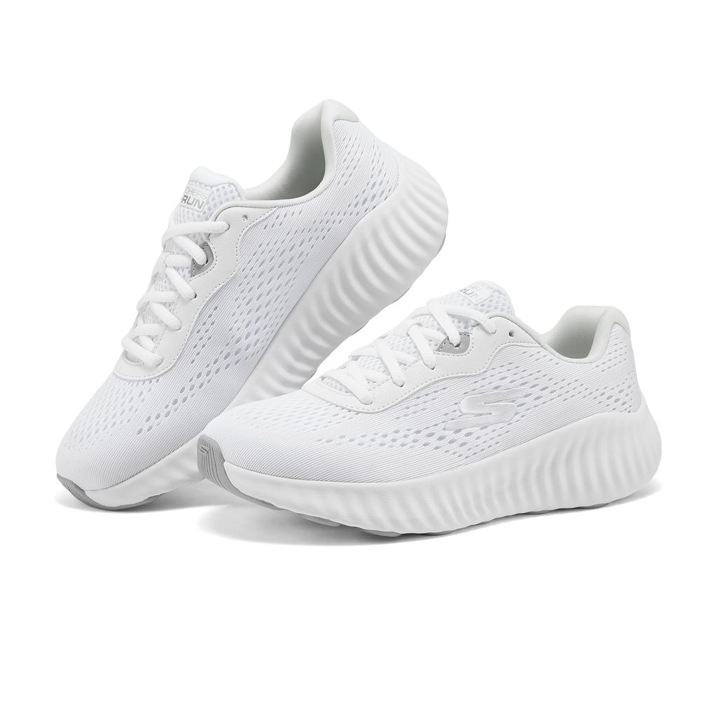 Skechers Go Run Now Comfortable Slip-Resistant Durable Low-Top Casual Training Running Shoes Women Sneaker Silver 129365-WSL