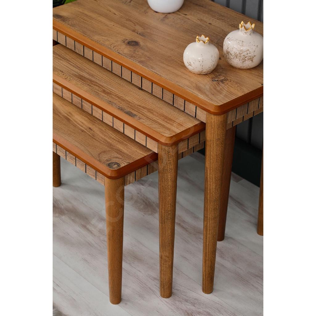 Luna Atlantic 3-piece Luxury Wooden Coffee Table