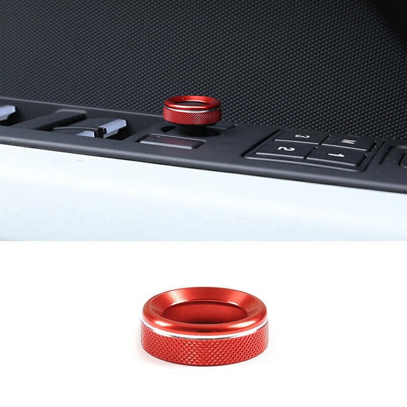 Fit For Defender 110 - Red Aluminum Side Door Mirror Adjust Knob Ring 1X